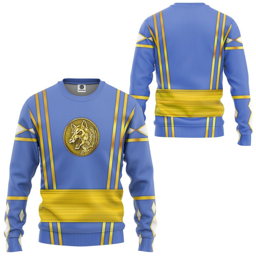 Klothek 3D Blue Ninja Mighty Morphin Power Rangers Custom Tshirt Ho | Price in USA, Best Quality