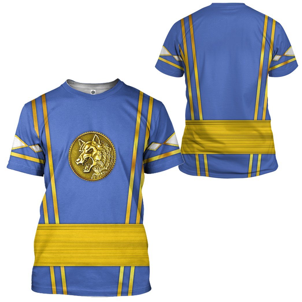 Klothek 3D Blue Ninja Mighty Morphin Power Rangers Custom Tshirt Ho | Price in USA, Best Quality