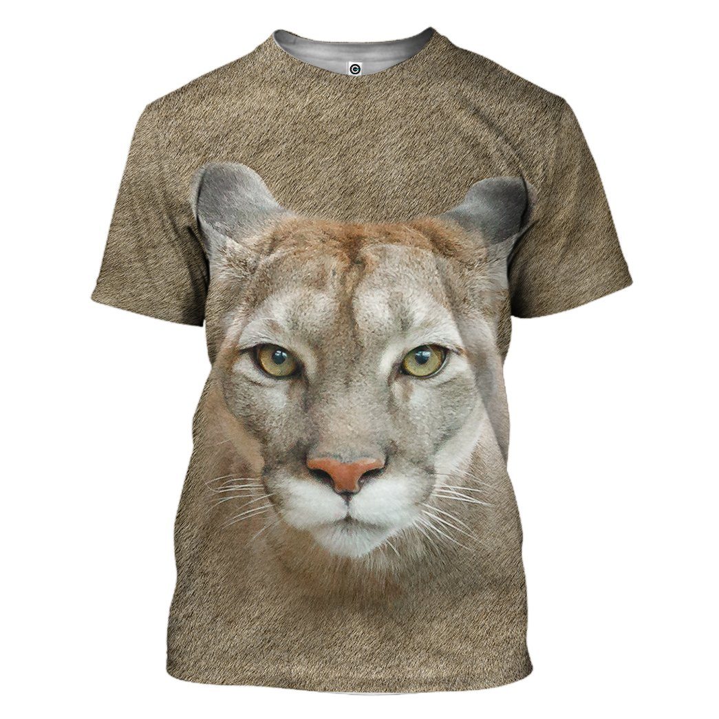 Klothek 3D Cougar Front And Back Tshirt Hoodie Apparel | Price in USA, Best Quality