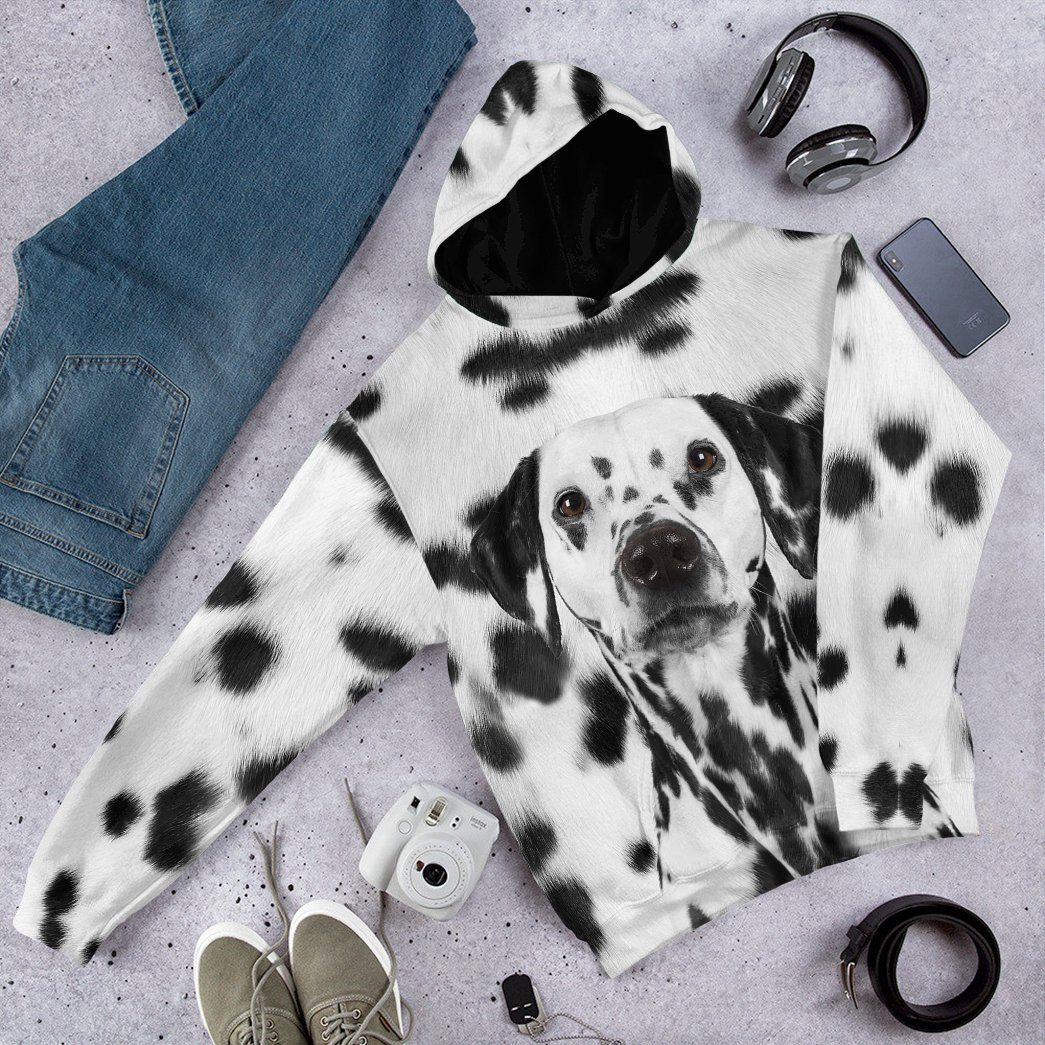 Klothek 3D Dalmatian Dog Front And Back Tshirt Hoodie Apparel | Price in USA, Best Quality