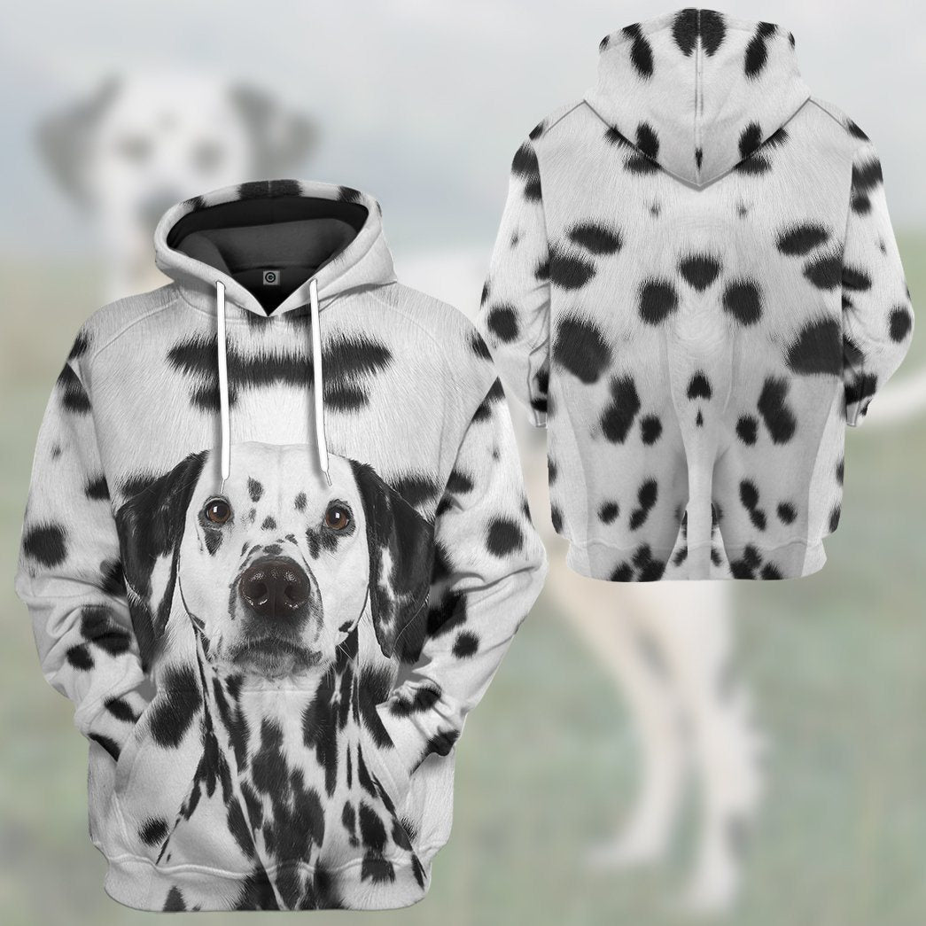 Klothek 3D Dalmatian Dog Front And Back Tshirt Hoodie Apparel | Price in USA, Best Quality