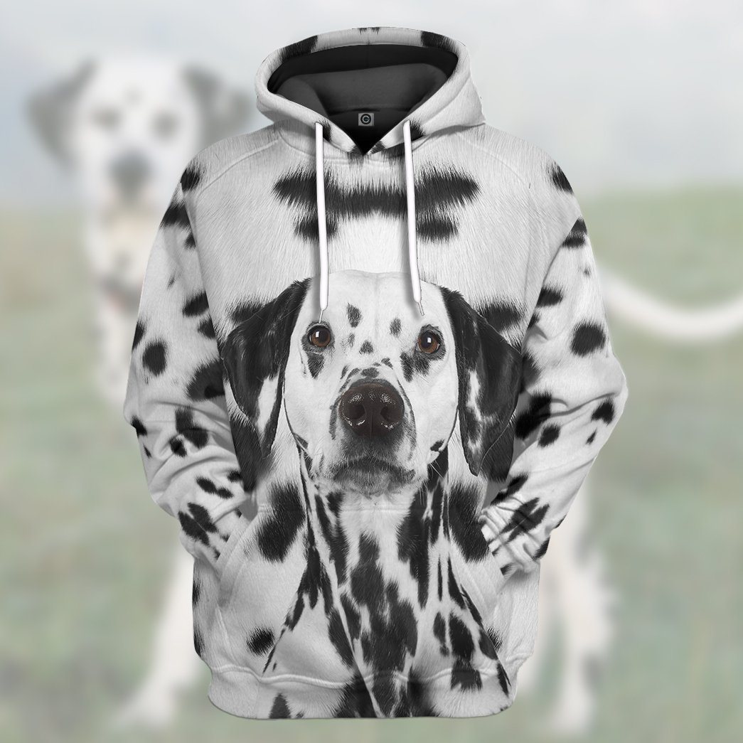 Klothek 3D Dalmatian Dog Front And Back Tshirt Hoodie Apparel | Price in USA, Best Quality