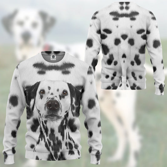 Klothek 3D Dalmatian Dog Front And Back Tshirt Hoodie Apparel | Price in USA, Best Quality