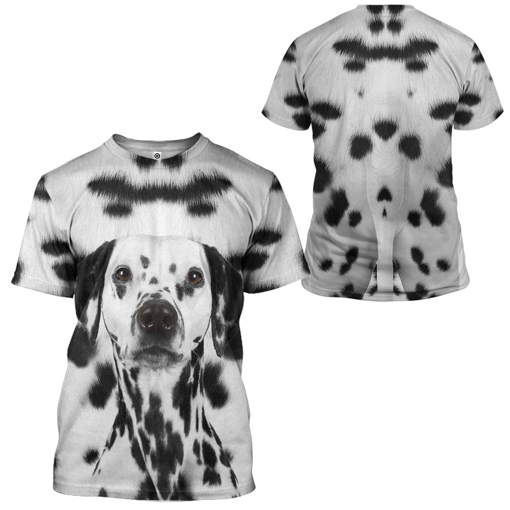 Klothek 3D Dalmatian Dog Front And Back Tshirt Hoodie Apparel | Price in USA, Best Quality