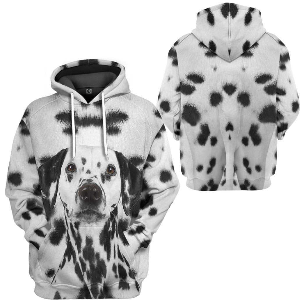 Klothek 3D Dalmatian Dog Front And Back Tshirt Hoodie Apparel | Price in USA, Best Quality