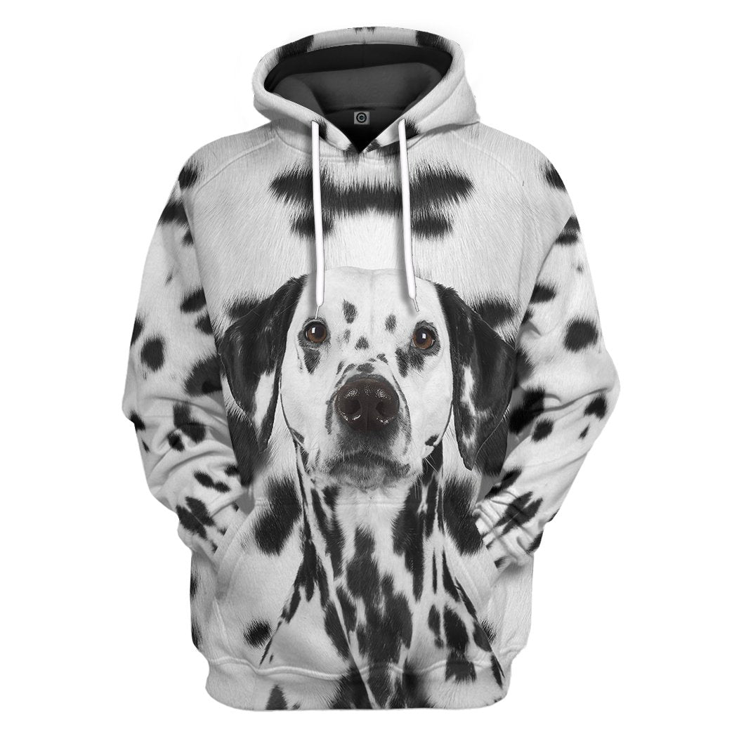 Klothek 3D Dalmatian Dog Front And Back Tshirt Hoodie Apparel | Price in USA, Best Quality