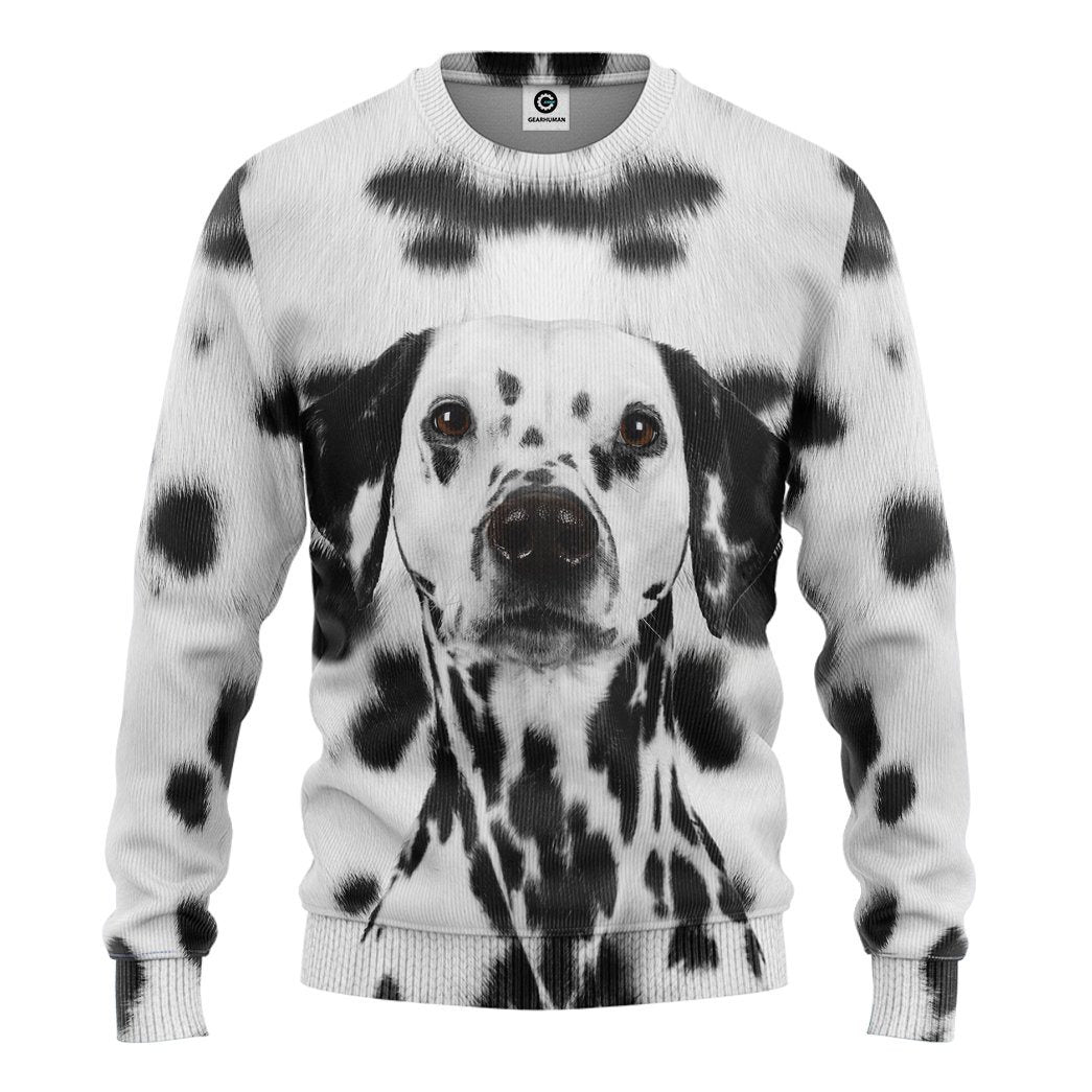 Klothek 3D Dalmatian Dog Front And Back Tshirt Hoodie Apparel | Price in USA, Best Quality