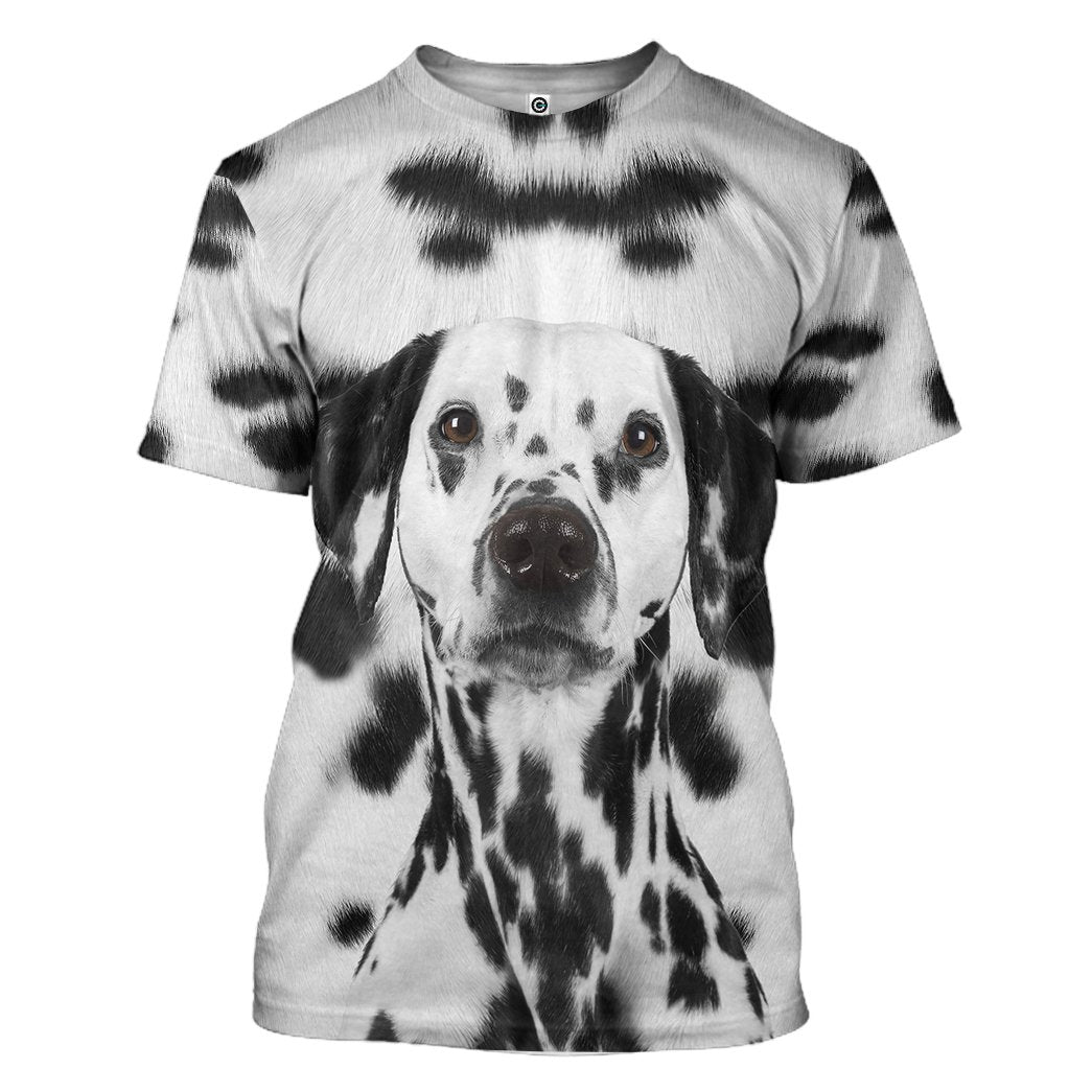 Klothek 3D Dalmatian Dog Front And Back Tshirt Hoodie Apparel | Price in USA, Best Quality