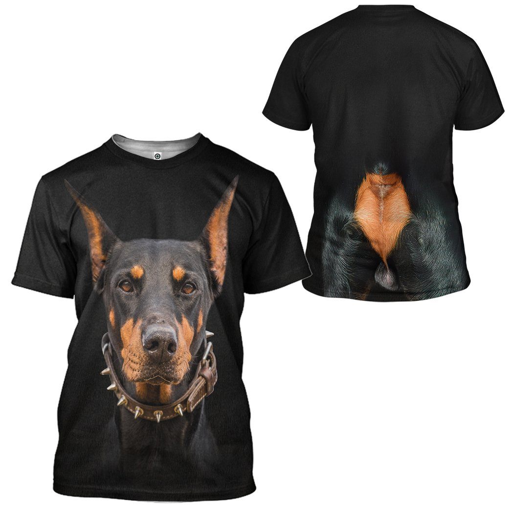 Klothek 3D Doberman Pinscher Dog Front And Back Tshirt Hoodie Appar | Price in USA, Best Quality