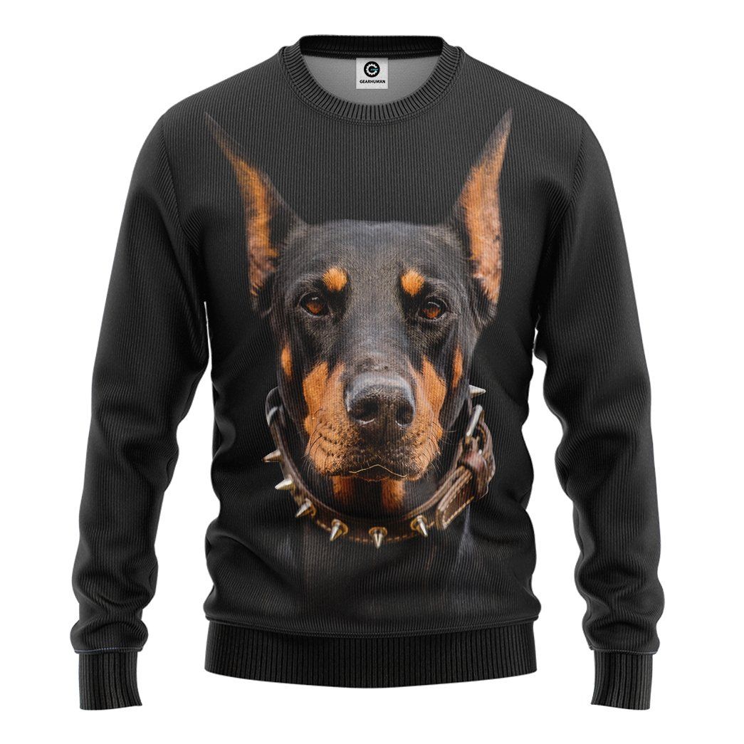 Klothek 3D Doberman Pinscher Dog Front And Back Tshirt Hoodie Appar | Price in USA, Best Quality