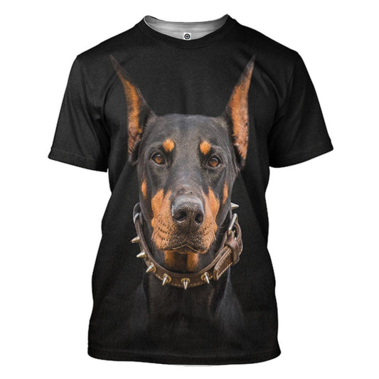 Klothek 3D Doberman Pinscher Dog Front And Back Tshirt Hoodie Appar | Price in USA, Best Quality