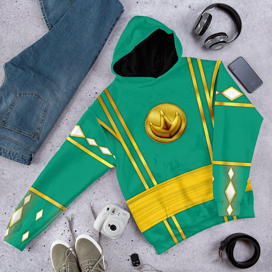 Klothek 3D Green Ninja Mighty Morphin Power Rangers Custom Tshirt H | Price in USA, Best Quality