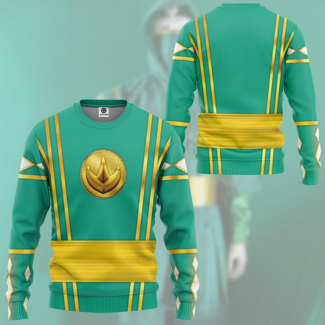 Klothek 3D Green Ninja Mighty Morphin Power Rangers Custom Tshirt H | Price in USA, Best Quality