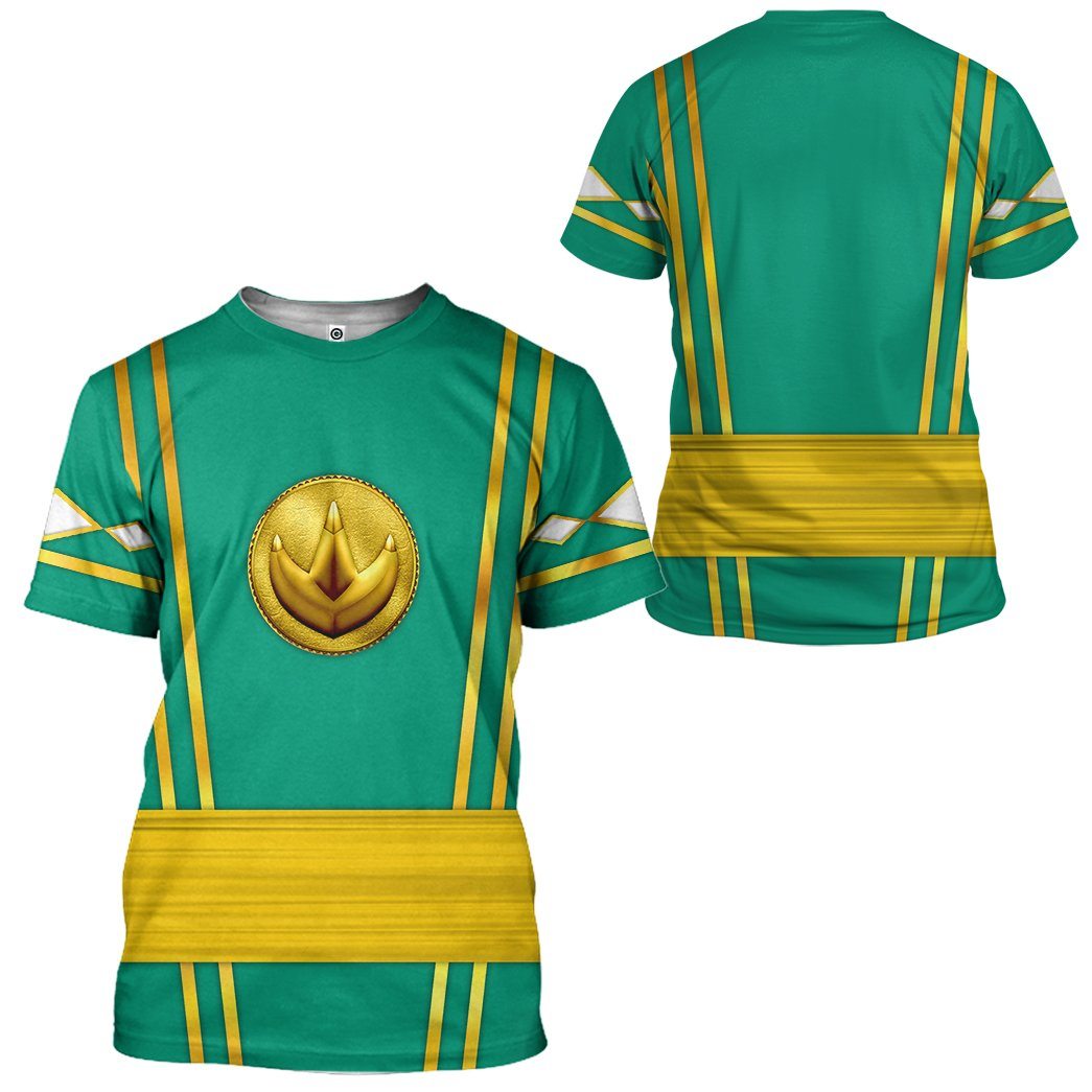 Klothek 3D Green Ninja Mighty Morphin Power Rangers Custom Tshirt H | Price in USA, Best Quality