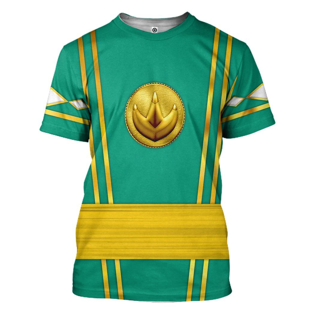 Klothek 3D Green Ninja Mighty Morphin Power Rangers Custom Tshirt H | Price in USA, Best Quality