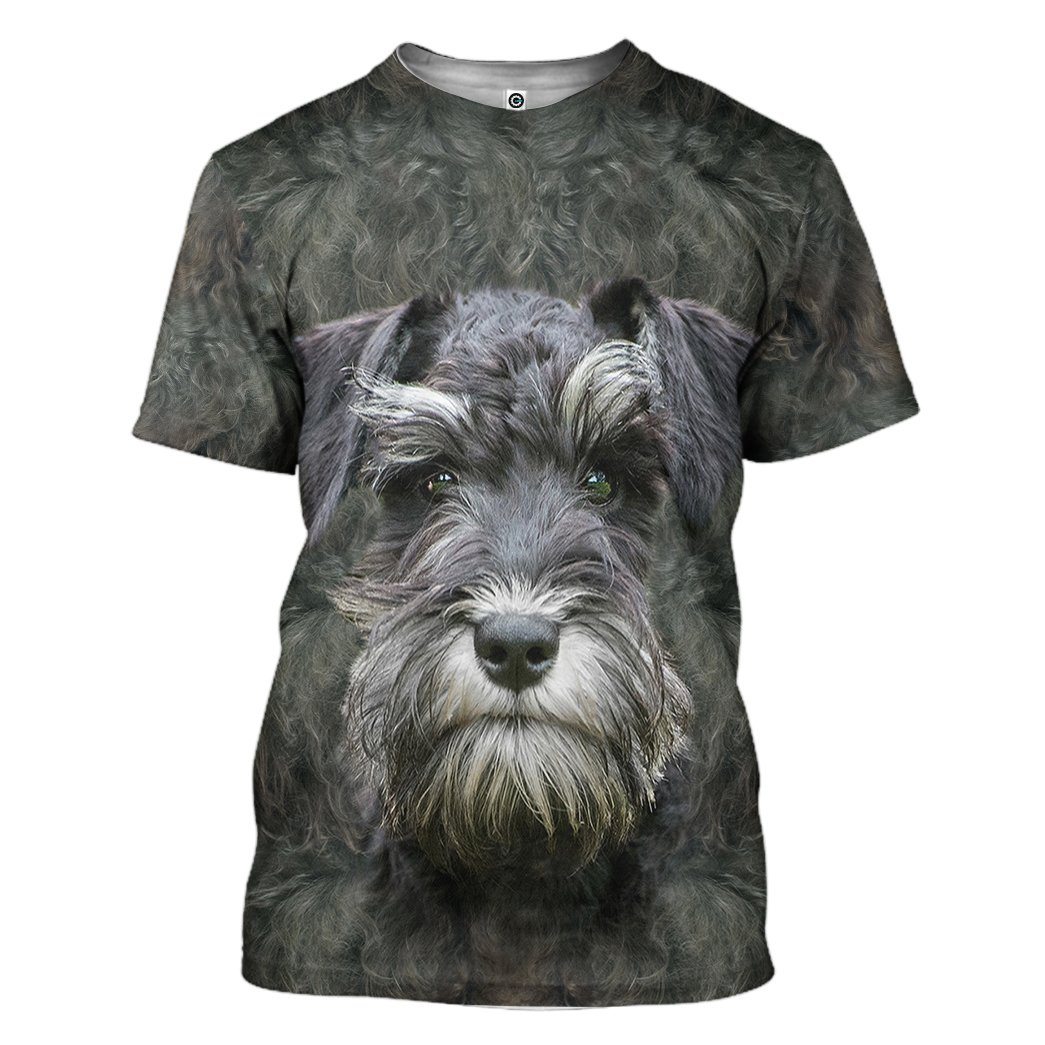 Klothek 3D Miniature Schnauzer Dog Front And Back Tshirt Hoodie App | Price in USA, Best Quality