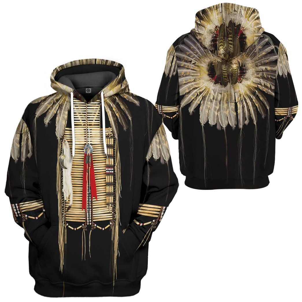 Klothek 3D Native Black Pattern Feather Tshirt Hoodie Apparel | Price in USA, Best Quality