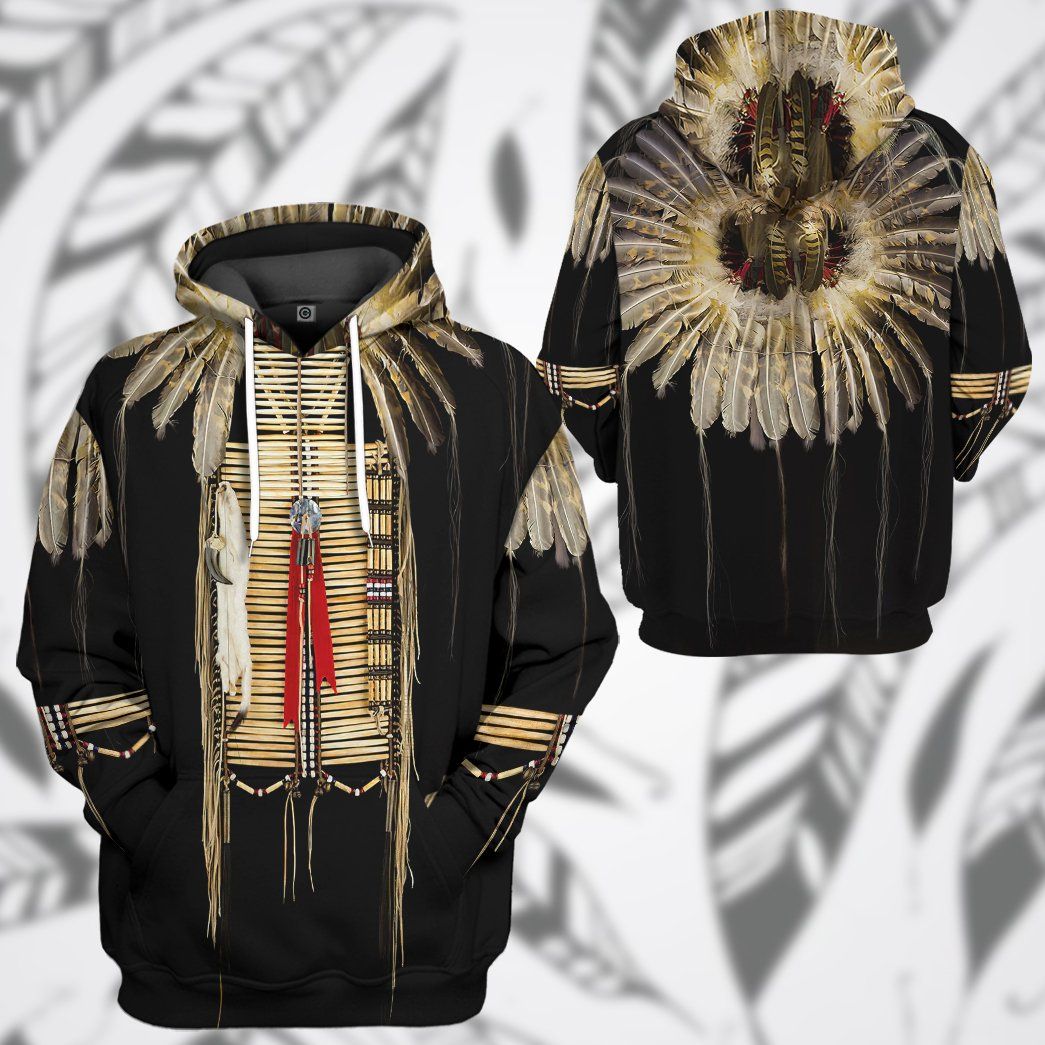 Klothek 3D Native Black Pattern Feather Tshirt Hoodie Apparel | Price in USA, Best Quality