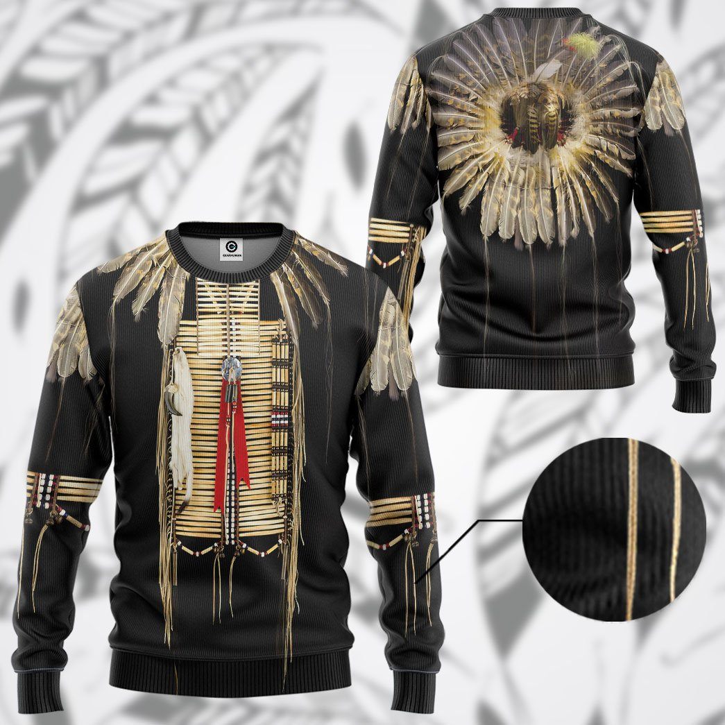 Klothek 3D Native Black Pattern Feather Tshirt Hoodie Apparel | Price in USA, Best Quality