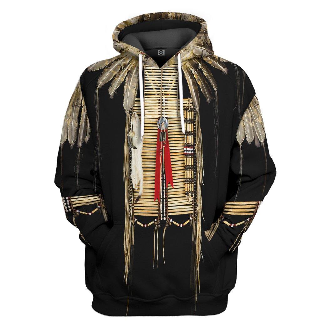 Klothek 3D Native Black Pattern Feather Tshirt Hoodie Apparel | Price in USA, Best Quality