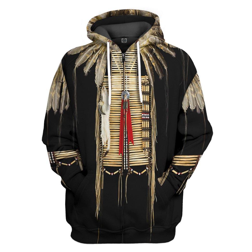 Klothek 3D Native Black Pattern Feather Tshirt Hoodie Apparel | Price in USA, Best Quality