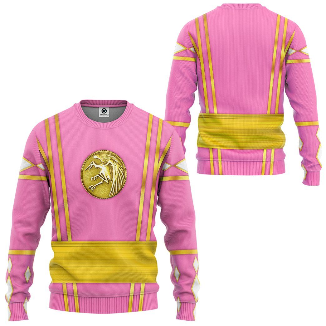 Klothek 3D Pink Ninja Mighty Morphin Power Rangers Custom Tshirt Ho | Price in USA, Best Quality