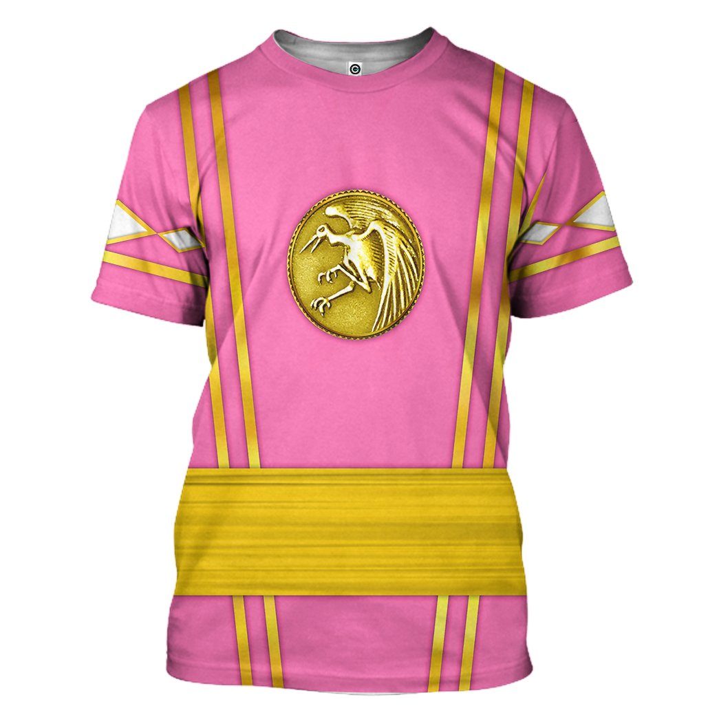 Klothek 3D Pink Ninja Mighty Morphin Power Rangers Custom Tshirt Ho | Price in USA, Best Quality