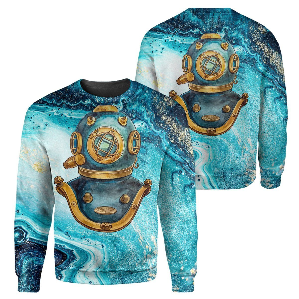 Klothek Scuba Diving Helmet - 3D All Over Printed Shirt | Price in USA, Best Quality