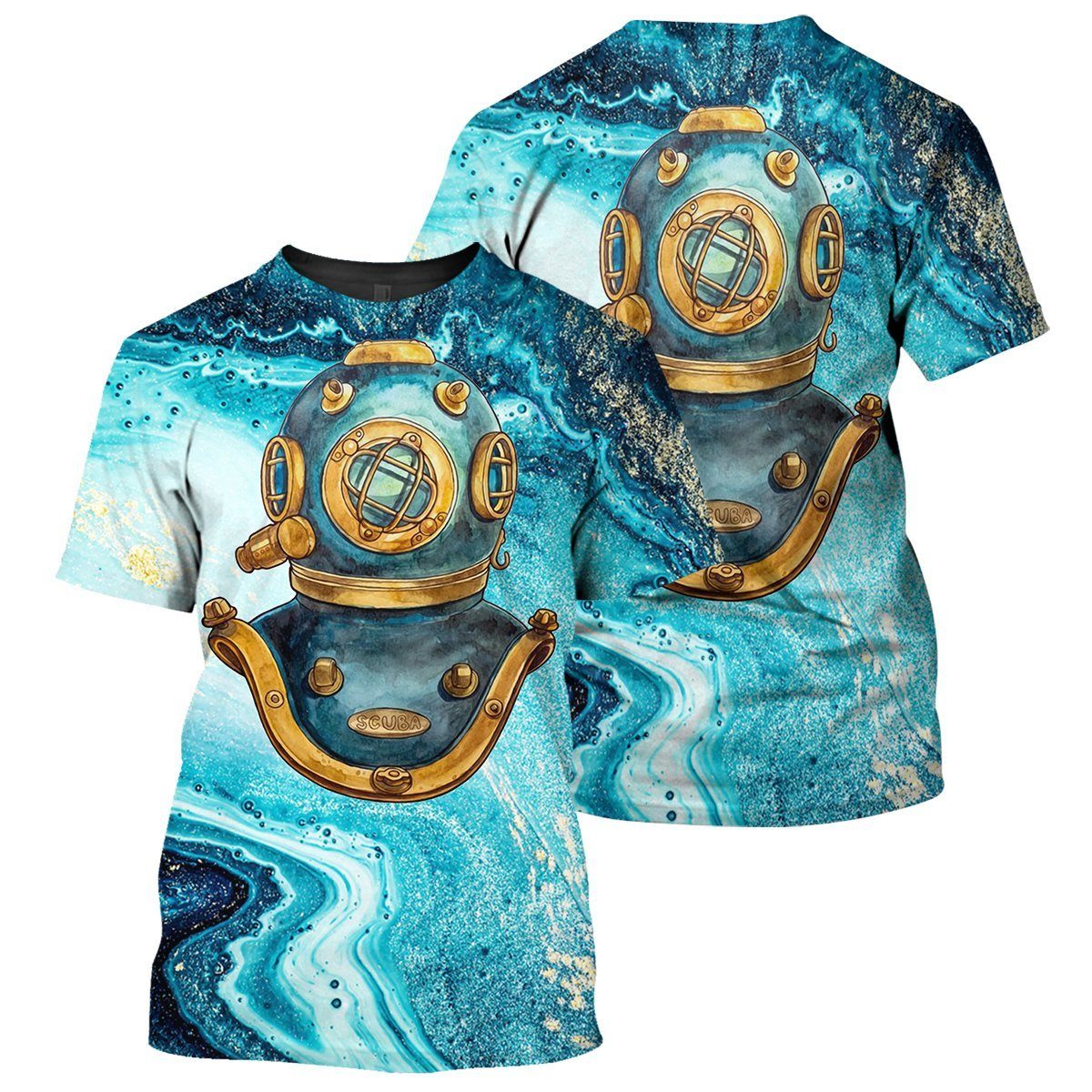 Klothek Scuba Diving Helmet - 3D All Over Printed Shirt | Price in USA, Best Quality