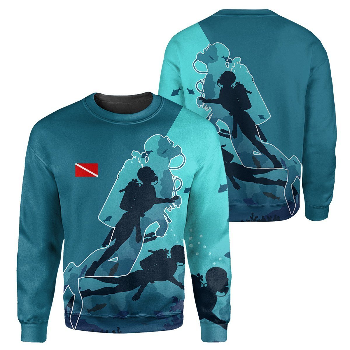 Klothek Scuba Diving No Text - 3D All Over Printed Shirt | Price in USA, Best Quality