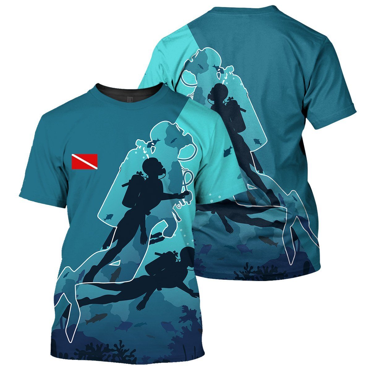 Klothek Scuba Diving No Text - 3D All Over Printed Shirt | Price in USA, Best Quality