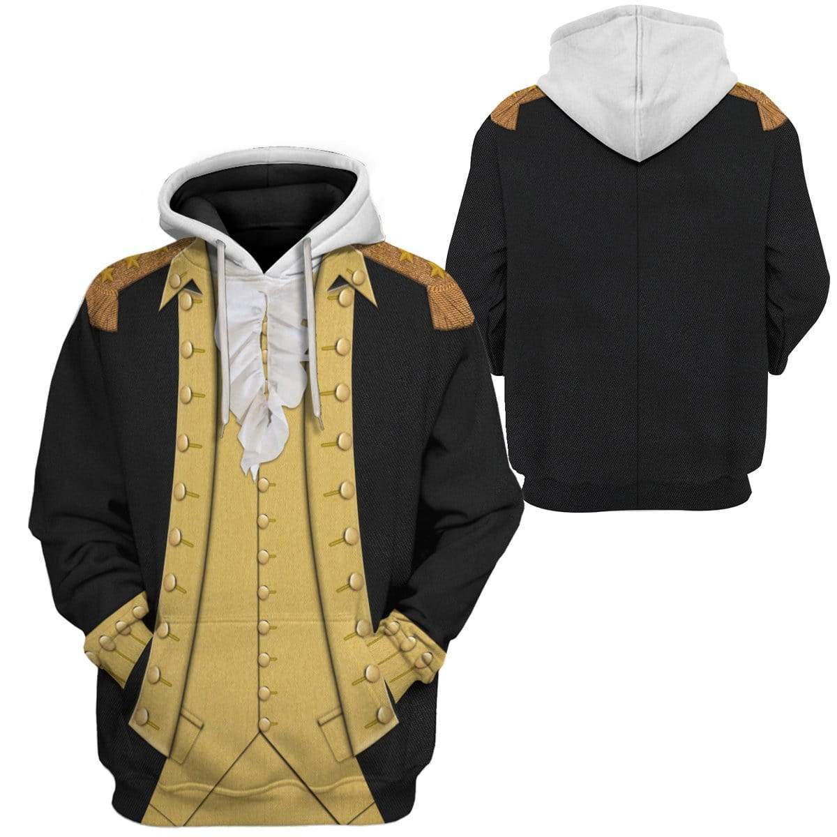 Klothek Hoodie Custom George Washington T-shirt - Hoodies - Sweater | Price in USA, Best Quality