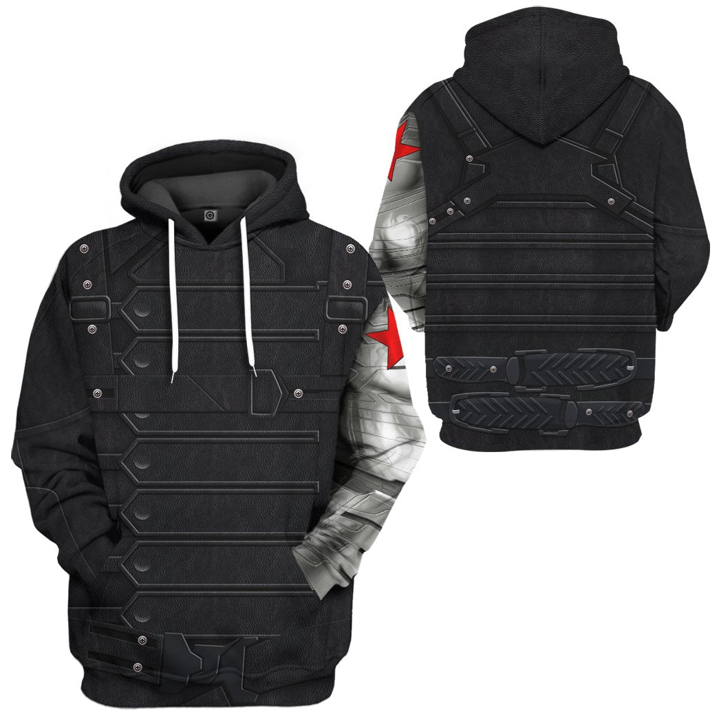 Klothek 3D Mrvl Bucky Barnes Winter Soldier Custom Tshirt Hoodie Ap | Price in USA, Best Quality