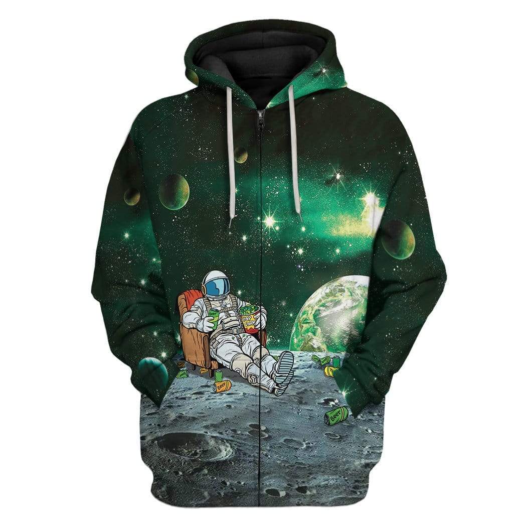 Klothek St Patrick's Day Astronaut Drinking Beer Custom T-Shirts Ho | Price in USA, Best Quality