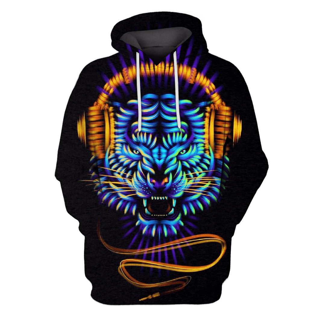 Klothek Tiger Earphone Hoodies - T-Shirts Apparel | Price in USA, Best Quality