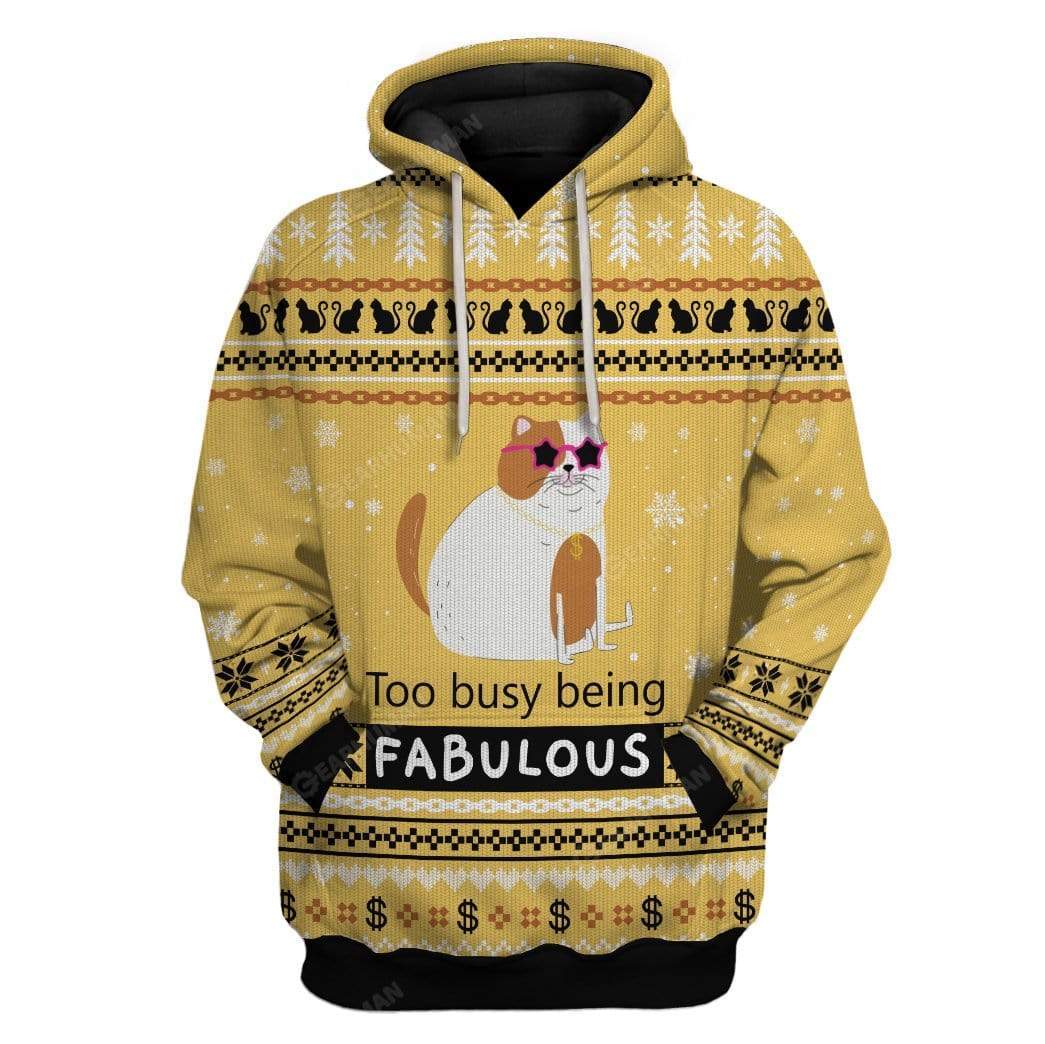 Klothek Ugly Christmas Too Busy Being Fabulous Hoodie T-Shirts Appa | Price in USA, Best Quality