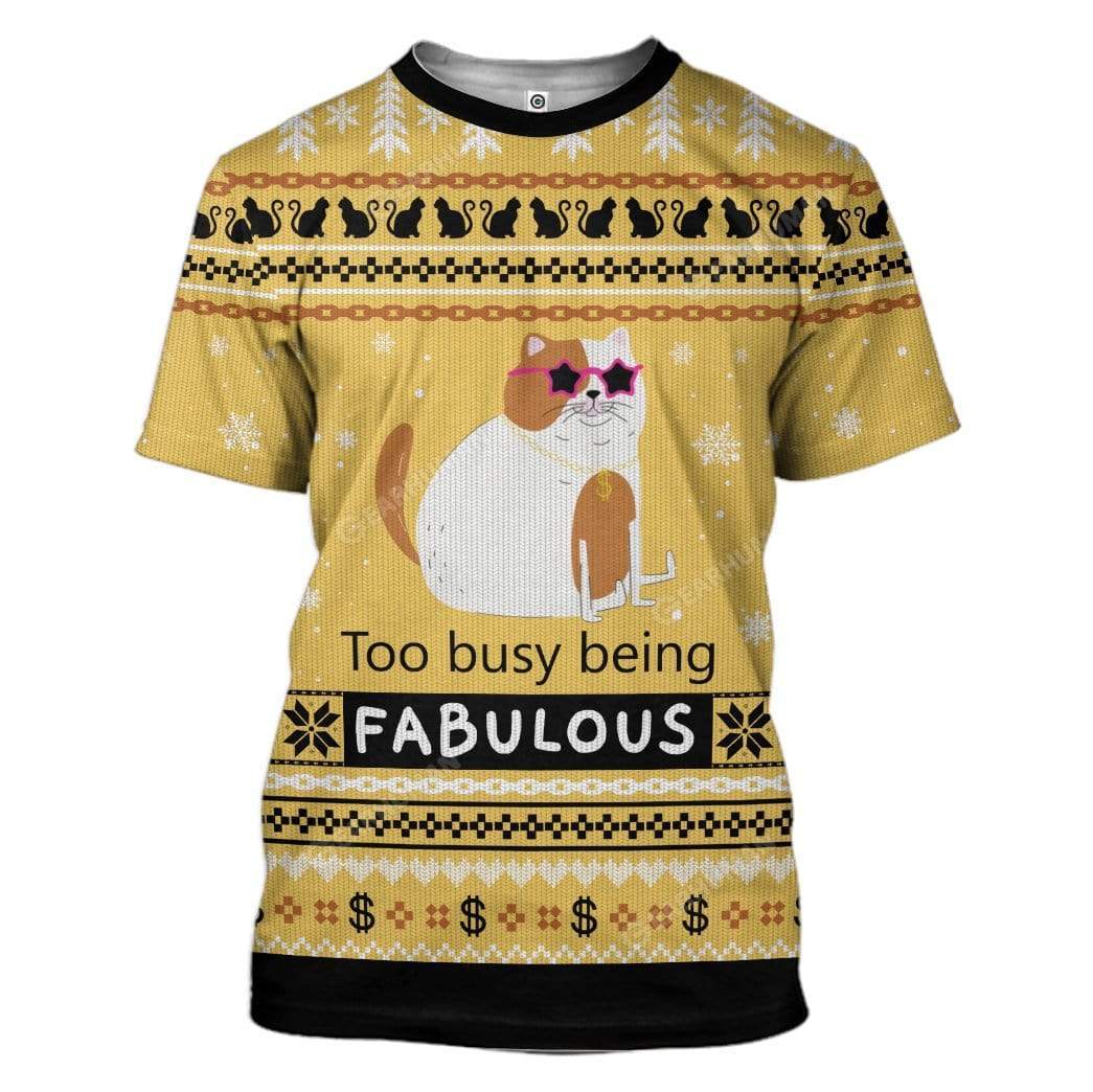 Klothek Ugly Christmas Too Busy Being Fabulous Hoodie T-Shirts Appa | Price in USA, Best Quality