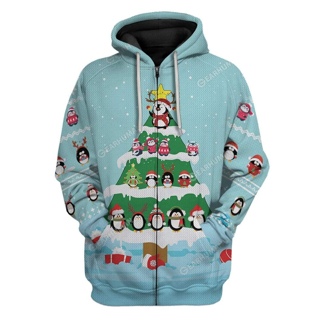 Klothek Ugly Cute Penguin Christmas Tree Custom T-Shirts Hoodies Ap | Price in USA, Best Quality