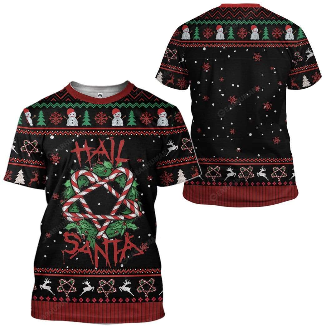 Klothek Ugly Hail Santa Candy Cane Summonings Hoodie TShirt Apparel | Price in USA, Best Quality