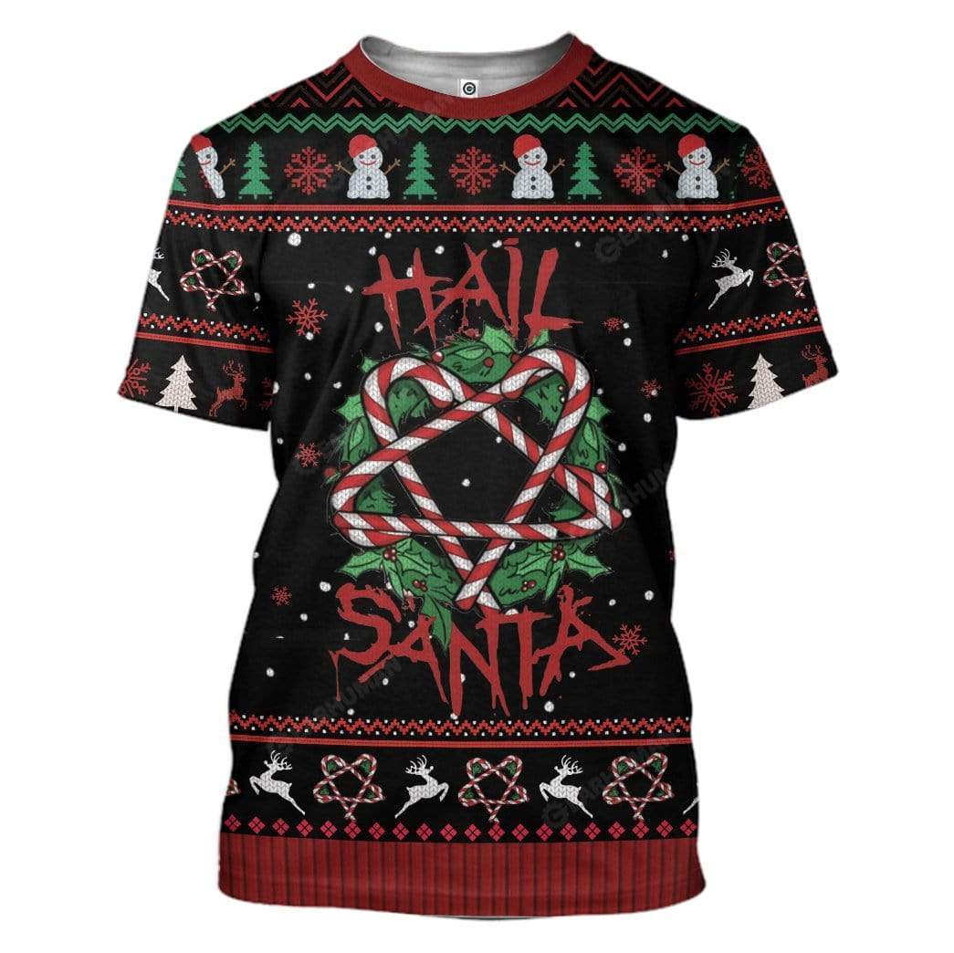 Klothek Ugly Hail Santa Candy Cane Summonings Hoodie TShirt Apparel | Price in USA, Best Quality