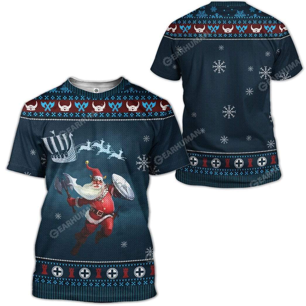 Klothek Ugly Merry Viking Christmas Custom T-Shirts Hoodies Apparel | Price in USA, Best Quality