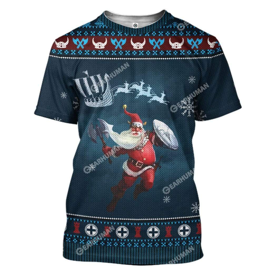 Klothek Ugly Merry Viking Christmas Custom T-Shirts Hoodies Apparel | Price in USA, Best Quality